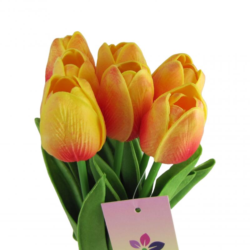 Bukiet tulipanów 7szt. 33cm kolor żółto-czerwony